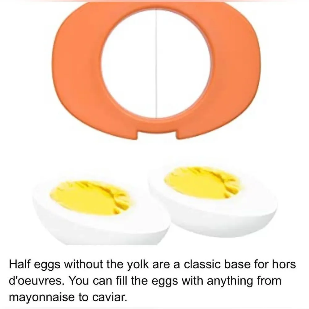 New! Egg Slicer with Three Nesting Cutters (Thin Slices, Wedges & Halves).